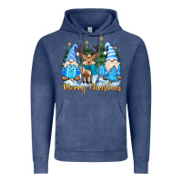 Vintage Denim merry christmas gnome Vintage Hoodie - MaliasSmallBusiness