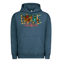 Pigment Midnight Navy Love Snowman Urban Hoodie - CowhideDigitalArt