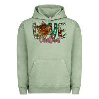 Pigment Oil Green Love Snowman Urban Hoodie - CowhideDigitalArt