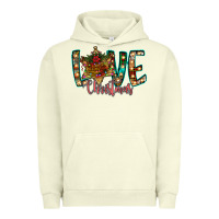 Pigment Pistachio Love Snowman Urban Hoodie - CowhideDigitalArt