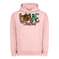 Pigment Salmon Love Snowman Urban Hoodie - CowhideDigitalArt