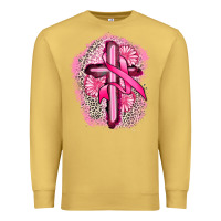 Antique Gold breast cancer cross Premium Sweatshirt - FaDigitalArtStudio