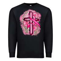 Black breast cancer cross Premium Sweatshirt - FaDigitalArtStudio