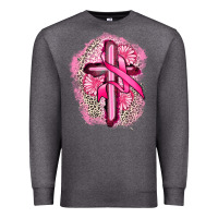 Charcoal Heather breast cancer cross Premium Sweatshirt - FaDigitalArtStudio