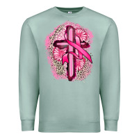 Seafoam breast cancer cross Premium Sweatshirt - FaDigitalArtStudio