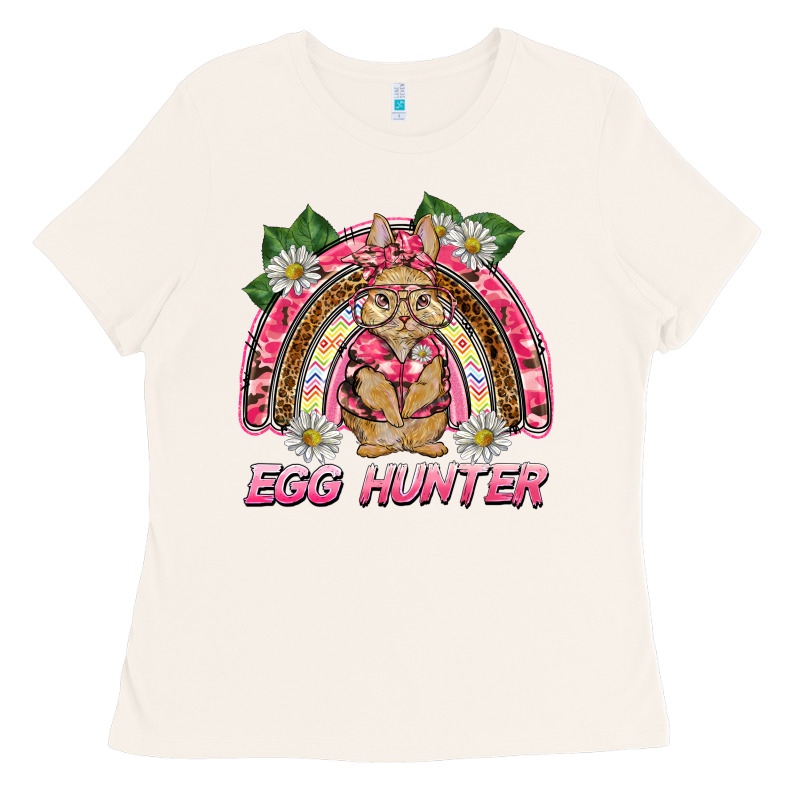 Easter Pink Camouflage Egg Hunter  Bunny Rainbow Ladies Tee by BarkalooDesign | Teevron