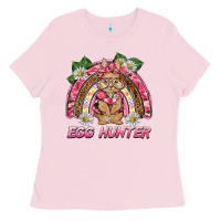 Bubblegum Pink easter pink camouflage egg hunter  bunny rainbow Ladies Tee - BarkalooDesign