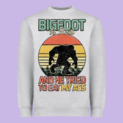 Bigfoot Is Real And He Tried To Eat My Ass Heavyweight Sweatshirt Designed By Bettercallsaul