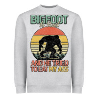 Heather Grey Bigfoot is real and he tried to eat my ass Heavyweight Sweatshirt - Bettercallsaul