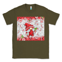 Army Green candy cane gnome Classic Tee - MaliasSmallBusiness