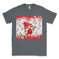 Charcoal Heather candy cane gnome Classic Tee - MaliasSmallBusiness