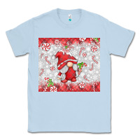 Dusty Blue candy cane gnome Classic Tee - MaliasSmallBusiness