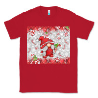 Red candy cane gnome Classic Tee - MaliasSmallBusiness