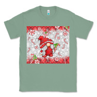 Sage candy cane gnome Classic Tee - MaliasSmallBusiness