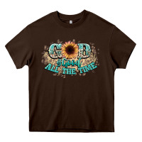 Chocolate Brown god is good all the time Heavy Core Tee - NancyCooperArtShop