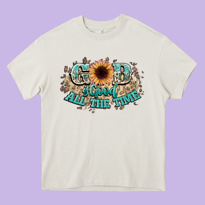 God Is Good All The Time Heavy Core Tee Designed By Nancycooperartshop