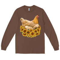Chestnut chicken with sunflowers Long Sleeve Tee - RanaPortraitStore