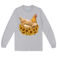 Moon Dust chicken with sunflowers Long Sleeve Tee - RanaPortraitStore