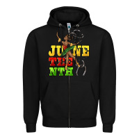 Black juneteenth Zipper Hoodie - CowGirlArtShop