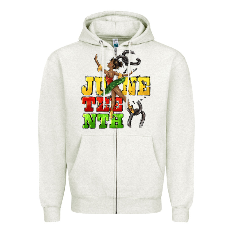 Juneteenth Zipper Hoodie by CowGirlArtShop | Teevron