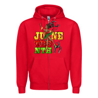 Red juneteenth Zipper Hoodie - CowGirlArtShop