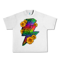 Lunar Rock LGBTQ+ Lightnin' Bolt With Sunflower Urban Heavy Tee - BundleAndBundleShop