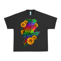 Pigment Black LGBTQ+ Lightnin' Bolt With Sunflower Urban Heavy Tee - BundleAndBundleShop