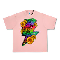 Lgbtq+ Lightnin' Bolt With Sunflower Urban Heavy Tee | Teevron