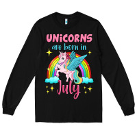 Black unicorns are born in july Long Sleeve Tee - Jasminsmagicworld