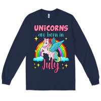 Navy unicorns are born in july Long Sleeve Tee - Jasminsmagicworld