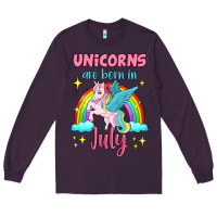 Plum unicorns are born in july Long Sleeve Tee - Jasminsmagicworld
