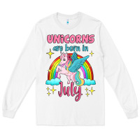 White unicorns are born in july Long Sleeve Tee - Jasminsmagicworld