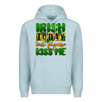 Blue Mist Irish today but please kiss me Premium Hoodie - CowGirlArtShop