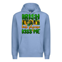 Colony Blue Irish today but please kiss me Premium Hoodie - CowGirlArtShop