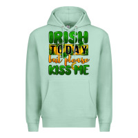 Seafoam Irish today but please kiss me Premium Hoodie - CowGirlArtShop