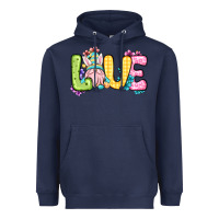 Navy Easter Day Love Easter gnome Heavyweight Hoodie - OliviaCreatesArt