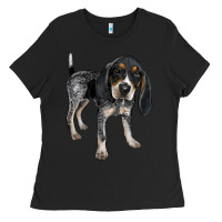Black bluetick coonhound Ladies Tee - LillyAllenDesigns