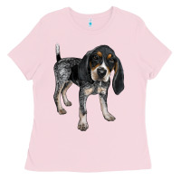 Bubblegum Pink bluetick coonhound Ladies Tee - LillyAllenDesigns