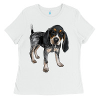 White bluetick coonhound Ladies Tee - LillyAllenDesigns