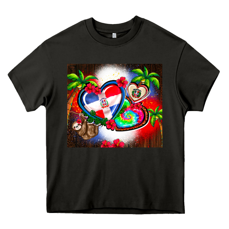 Dominican Republic  Leopard Heavy Core Tee by AdoDesignShop | Teevron