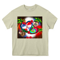 Mossy dominican republic  leopard Heavy Core Tee - AdoDesignShop