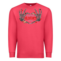 Cardinal Happy Valentine's Day skeleton hands Premium Sweatshirt - FaDigitalArtStudio
