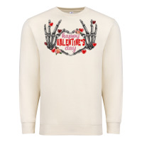 Sandshell Happy Valentine's Day skeleton hands Premium Sweatshirt - FaDigitalArtStudio
