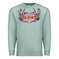 Seafoam Happy Valentine's Day skeleton hands Premium Sweatshirt - FaDigitalArtStudio