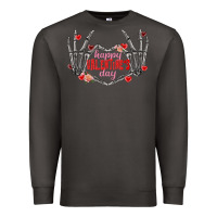 Smoke Happy Valentine's Day skeleton hands Premium Sweatshirt - FaDigitalArtStudio
