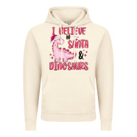 Vintage Artic i believe in santa & dinosaurs pink Vintage Hoodie - MaliasSmallBusiness