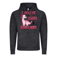 Vintage Black i believe in santa & dinosaurs pink Vintage Hoodie - MaliasSmallBusiness