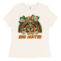 Bone easter egg hunter  rabbit rainbow Ladies Tee - BarkalooDesign