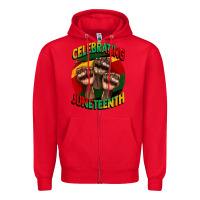 Red im celebrating juneteenth  (1) Zipper Hoodie - CowGirlArtShop