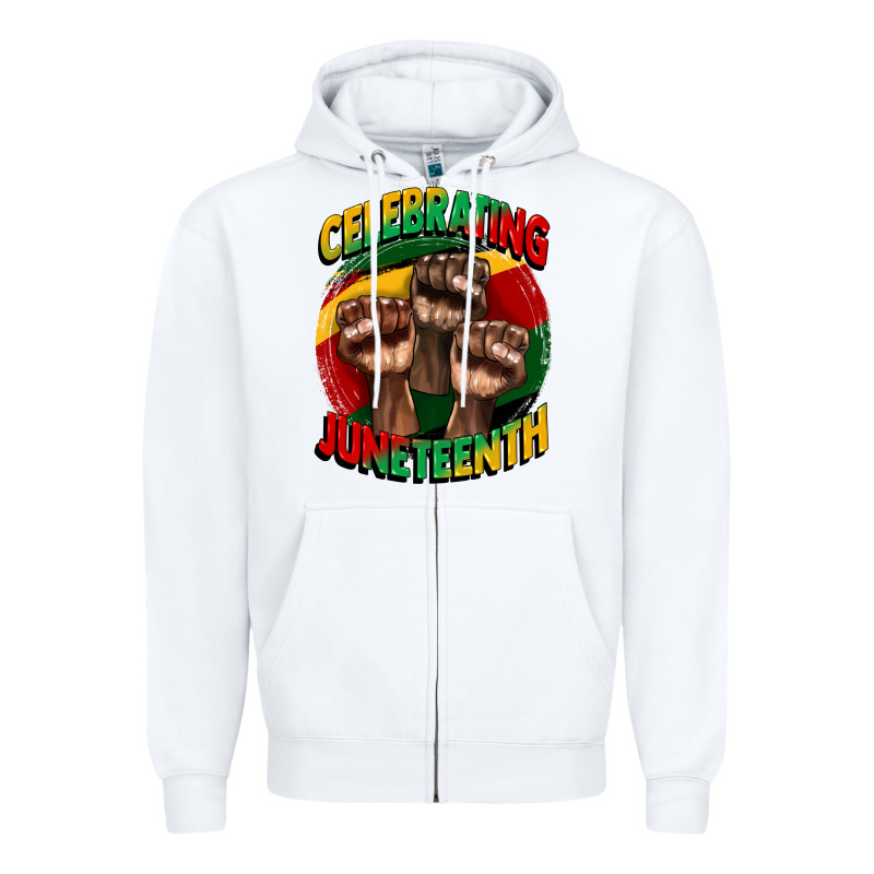 Im Celebrating Juneteenth  (1) Zipper Hoodie by CowGirlArtShop | Teevron